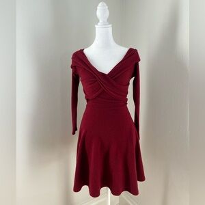RED fleece dress